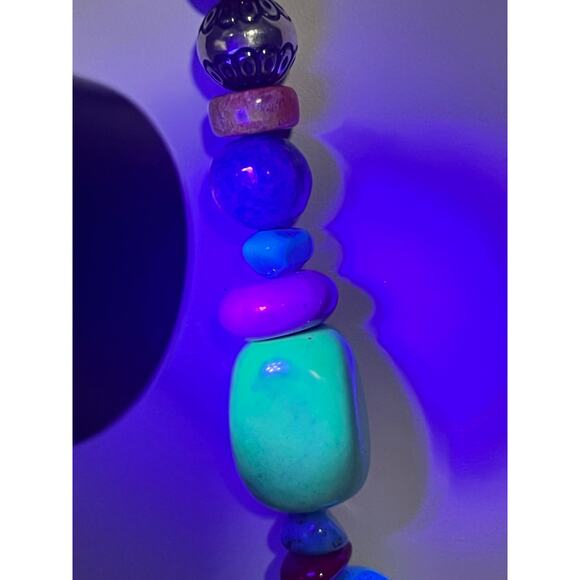 American West Jewelry by Carolyn Pollack Multi Gemstone Beaded Sterling Necklace - Picture 10 of 15